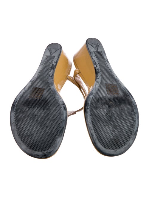 Prada Patent Leather T-Strap Sandals