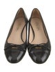 Prada Leather Bow Accents Ballet Flats