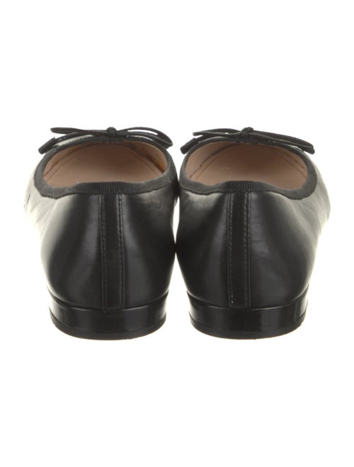 Prada Leather Bow Accents Ballet Flats