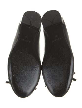Prada Leather Bow Accents Ballet Flats