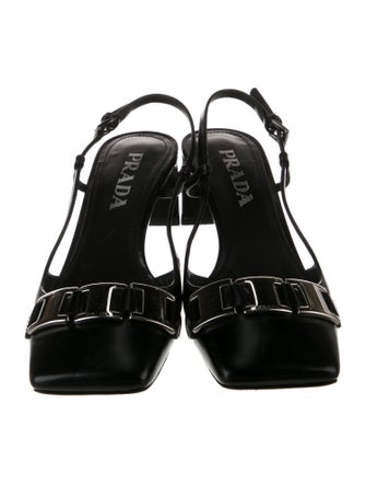 Prada Leather Slingback Pumps