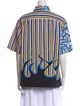 Prada 2021 Split Flames Button-Up Top