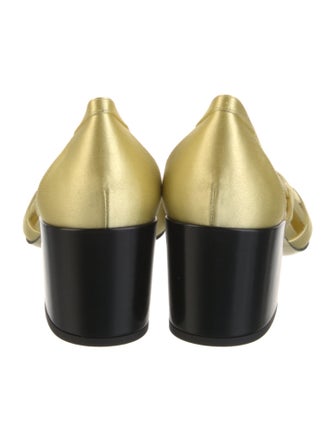 Prada Satin Cutout Accent D'Orsay Pumps