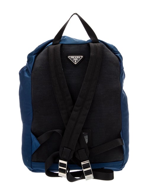 Prada Enameled Metal Triangle Backpack