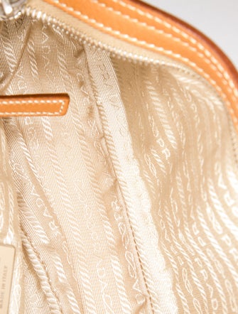 Prada Enameled Metal Triangle Shoulder Bag