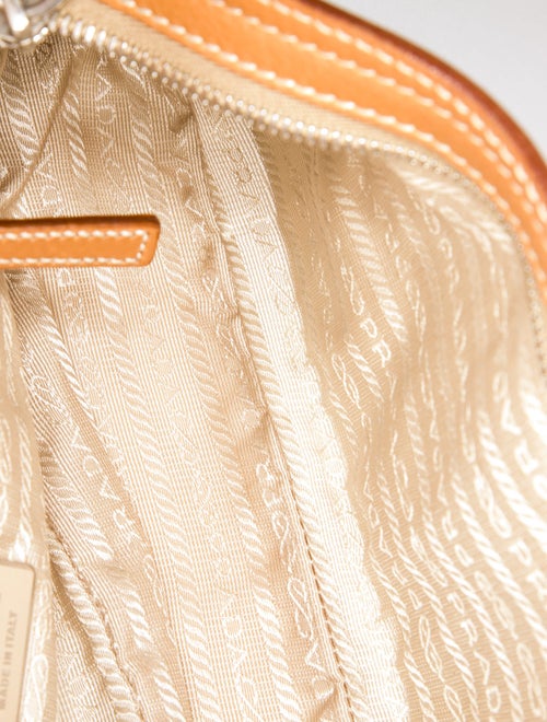 Prada Enameled Metal Triangle Shoulder Bag