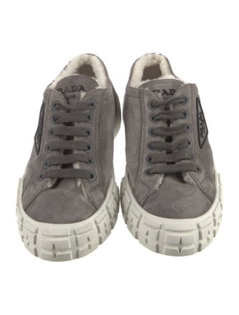 Prada Canvas Graphic Print Sneakers