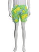 Prada Sport Late 2000's - Early 2010's Floral Print Swim Trunks