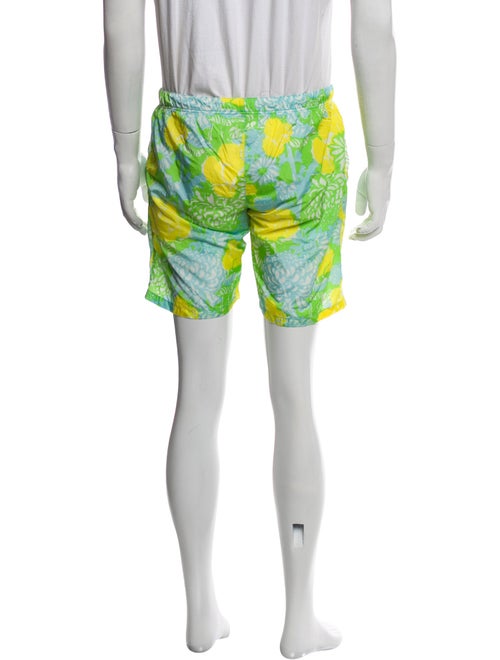Prada Sport Late 2000's - Early 2010's Floral Print Swim Trunks