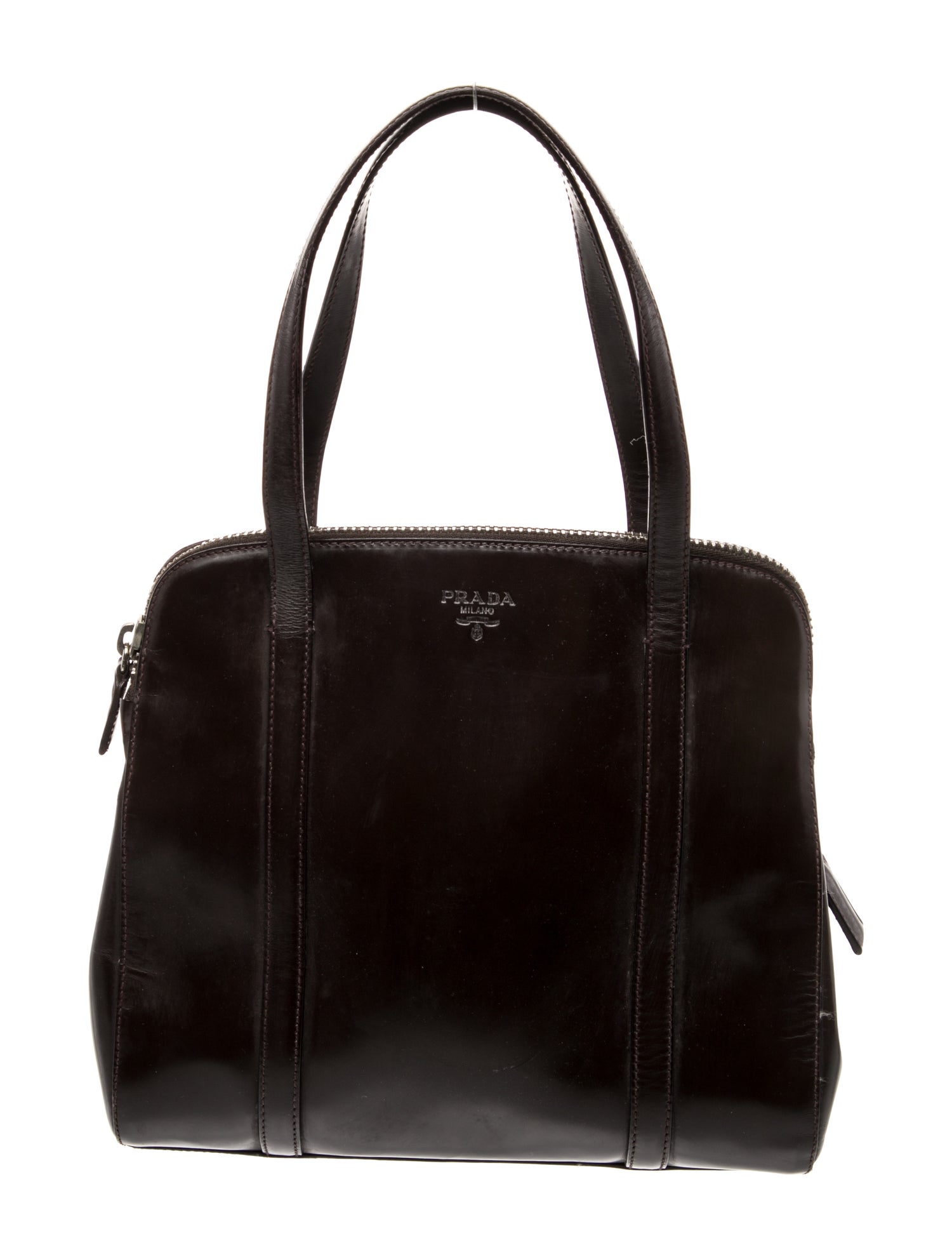 Prada Spazzolato Leather Top Handle Bag Vintage