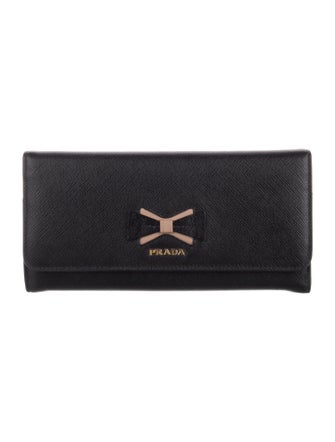Prada Saffiano Metal Leather Continental Wallet