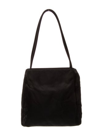 Prada Enameled Metal Triangle Shoulder Bag