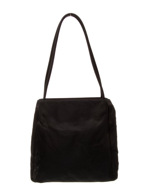 Prada Enameled Metal Triangle Shoulder Bag