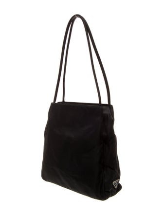 Prada Enameled Metal Triangle Shoulder Bag