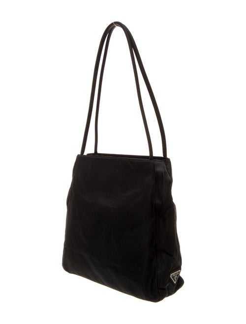 Prada Enameled Metal Triangle Shoulder Bag