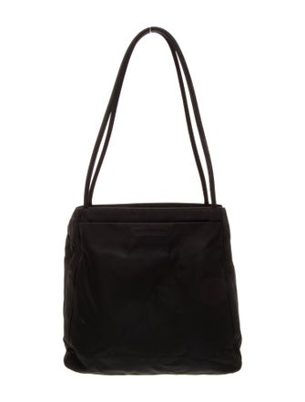 Prada Enameled Metal Triangle Shoulder Bag