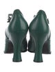 Prada Leather Cutout Accent Pumps