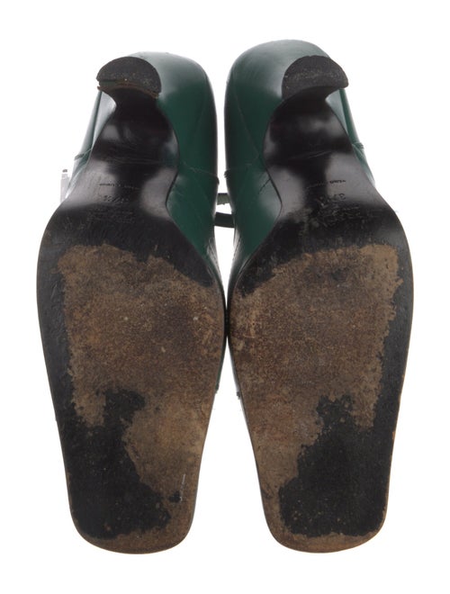 Prada Leather Cutout Accent Pumps