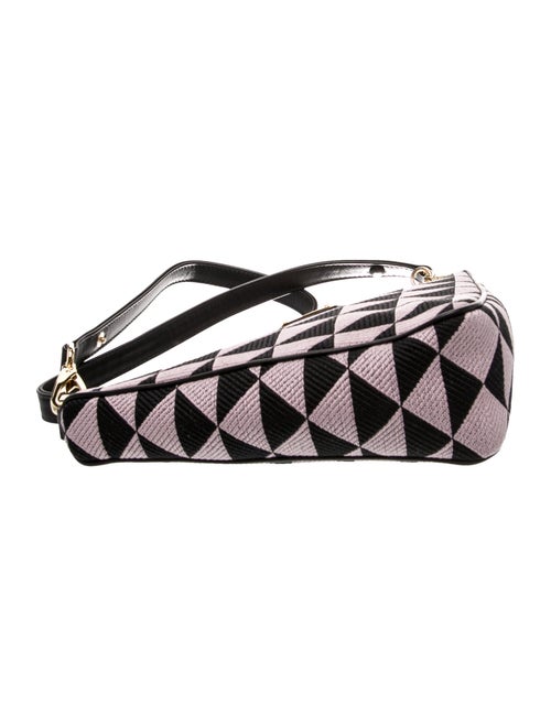 Prada Enameled Metal Triangle Triangle