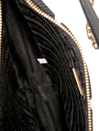 Prada Enameled Metal Triangle Triangle