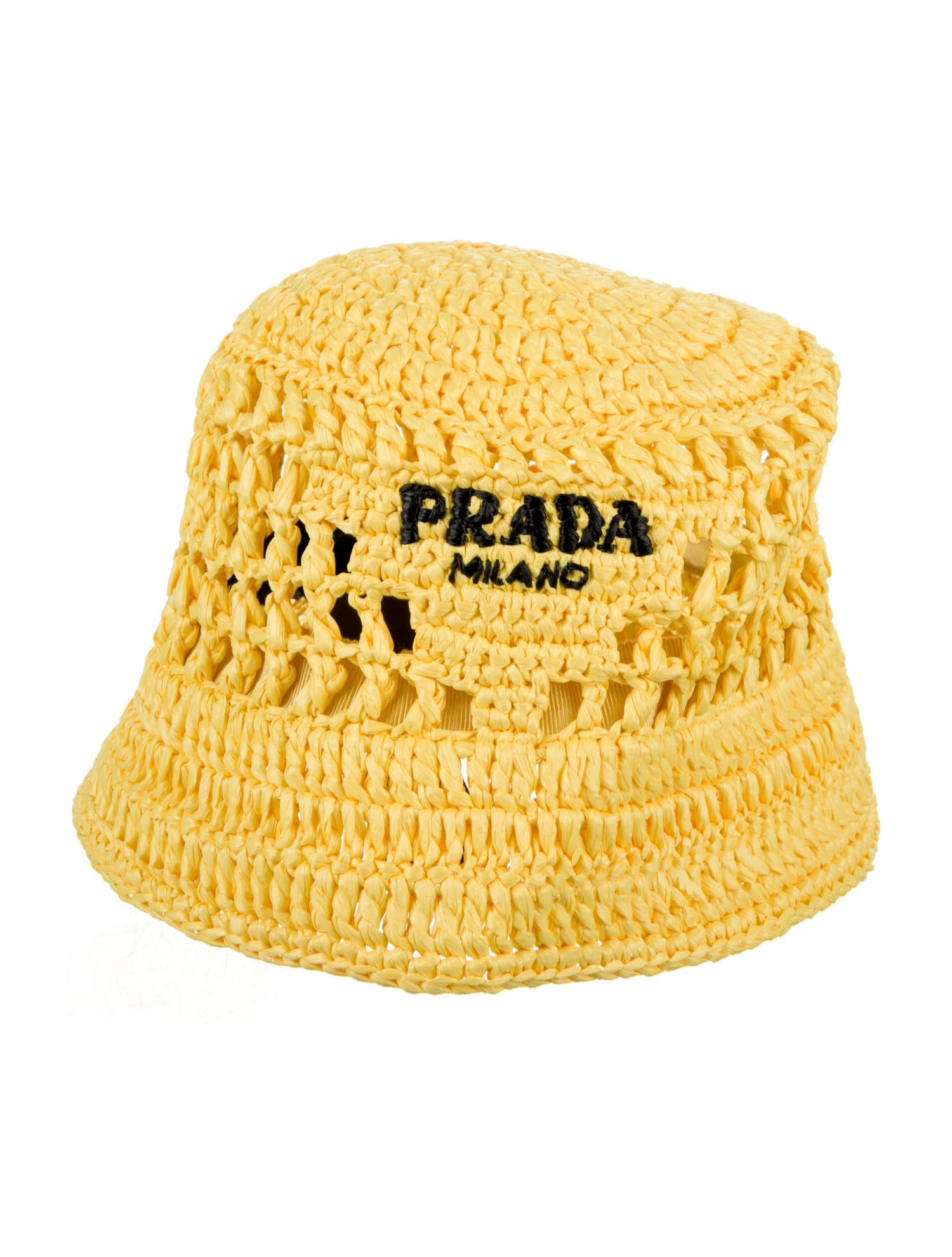 Prada Raffia Bucket Hat w/Tags