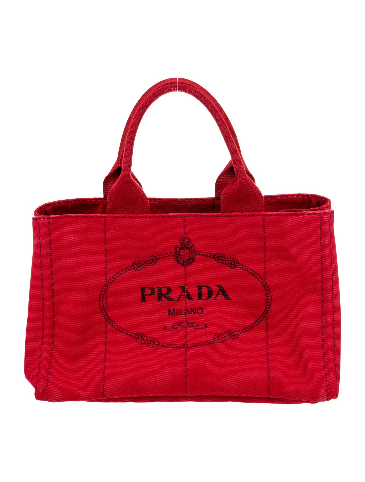 Prada Enameled Metal Triangle Tote