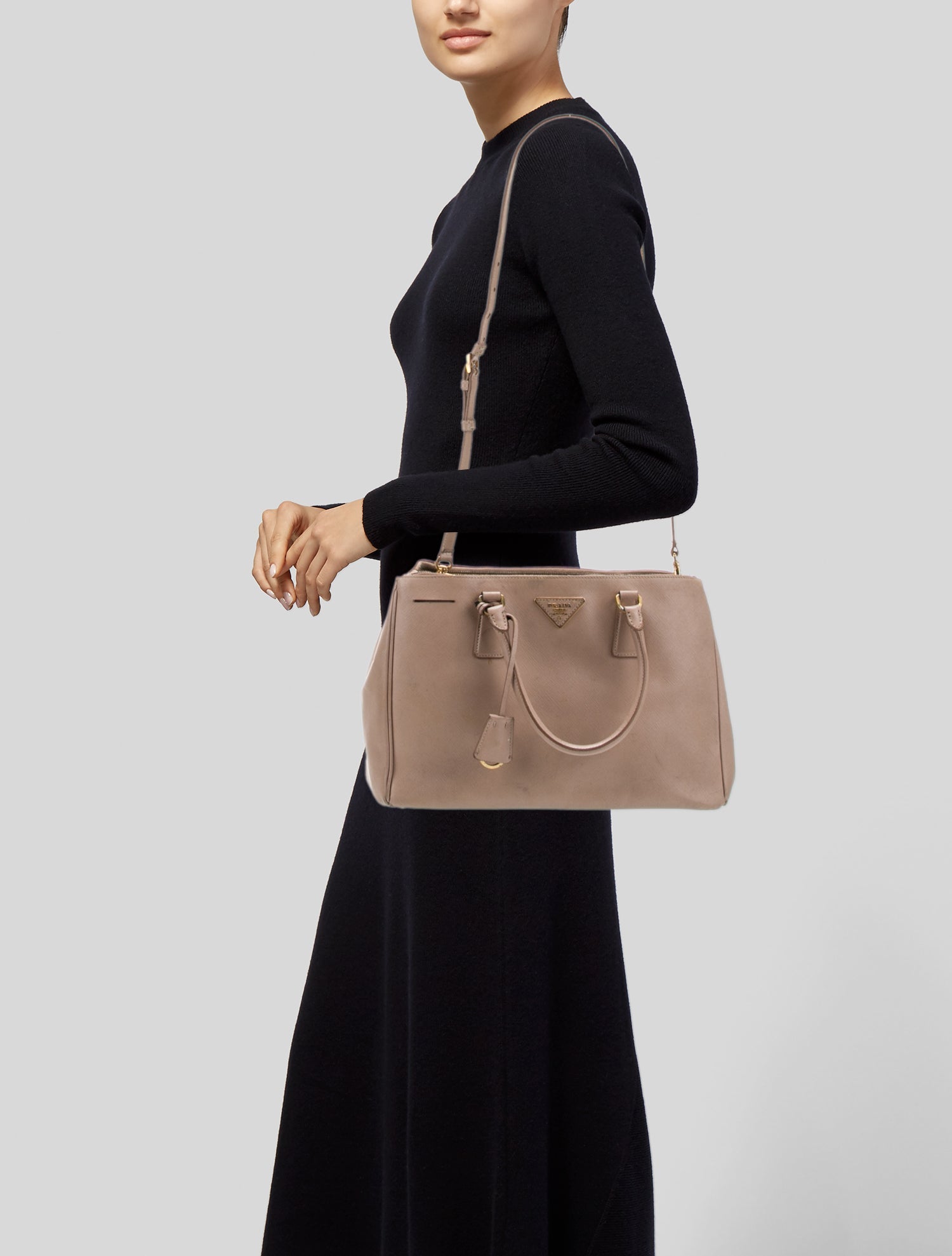 Prada Saffiano Leather Galleria Double Zip Large