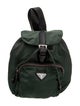 Prada Enameled Metal Triangle Backpack