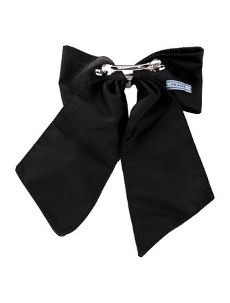 Prada Nylon Bow Hair Clip