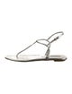 Prada Leather T-Strap Sandals