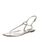 Prada Leather T-Strap Sandals