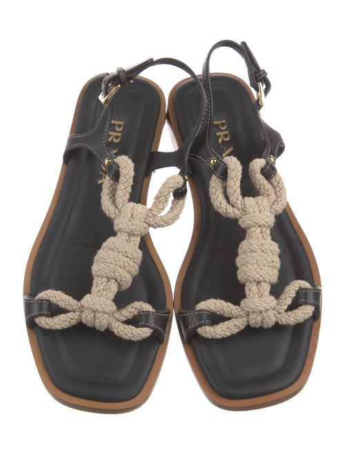 Prada Leather Slingback Sandals