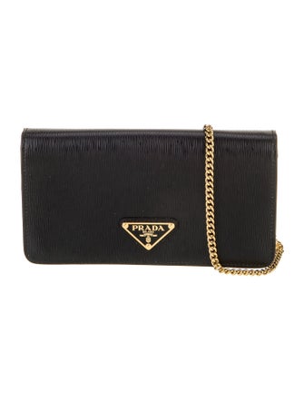Prada Enameled Metal Triangle Clutch