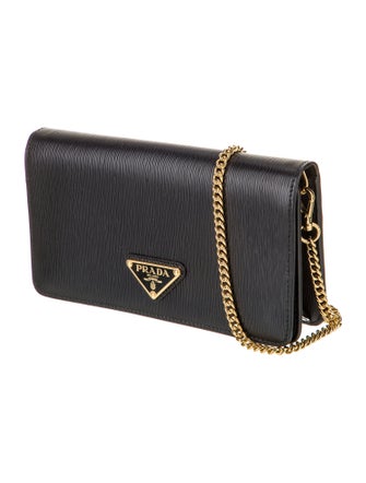 Prada Enameled Metal Triangle Clutch
