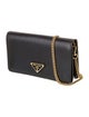 Prada Enameled Metal Triangle Clutch