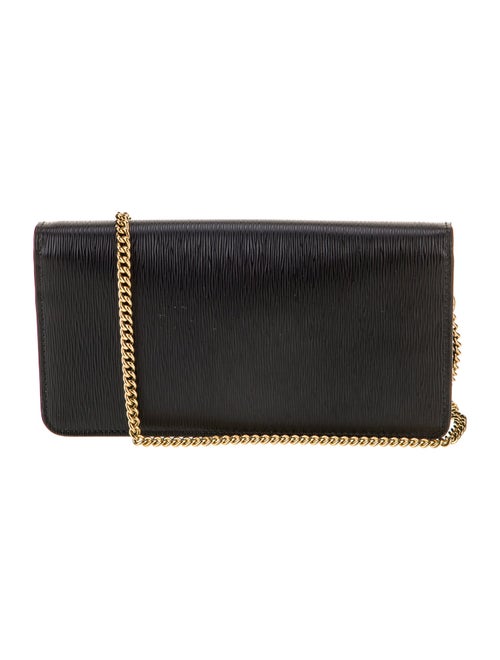 Prada Enameled Metal Triangle Clutch