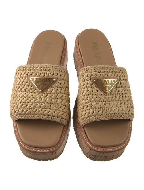 Prada Straw Slides
