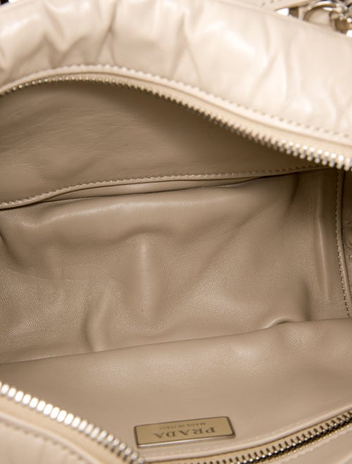 Prada Enameled Metal Triangle Bauletto