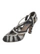 Prada Leather Colorblock Pattern Slingback Pumps