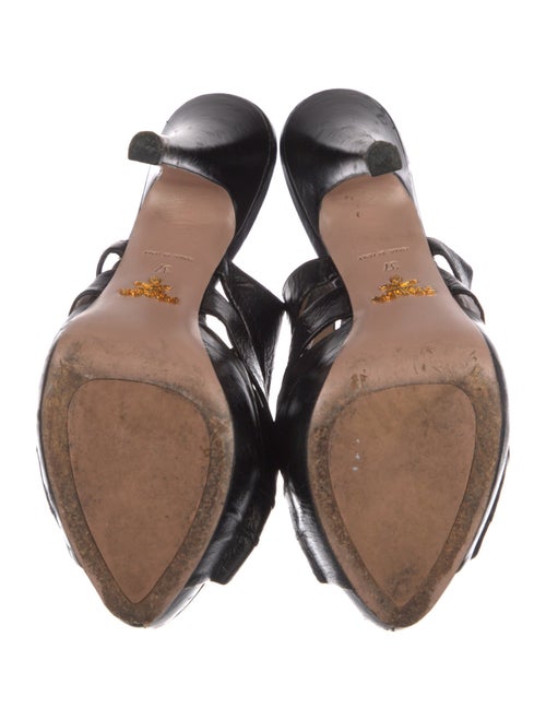 Prada Leather Slingback Sandals