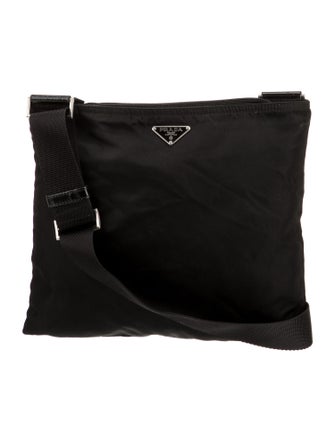 Prada Enameled Metal Triangle Shoulder Bag