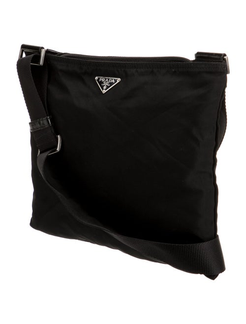 Prada Enameled Metal Triangle Shoulder Bag