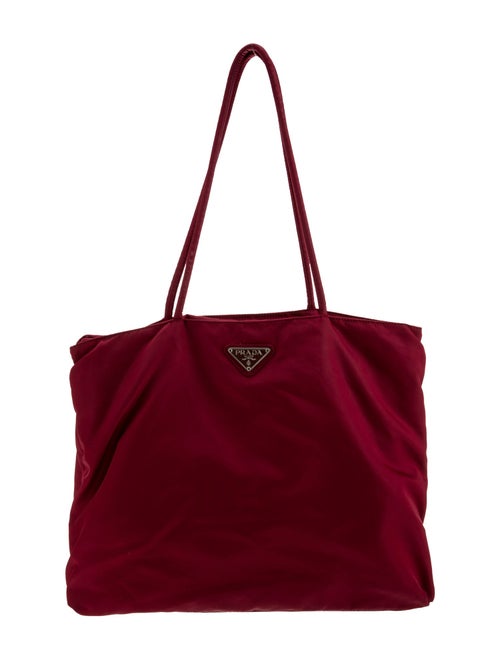 Prada Enameled Metal Triangle Tote