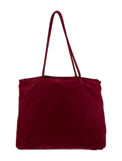 Prada Enameled Metal Triangle Tote