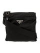 Prada Enameled Metal Triangle Crossbody Bag
