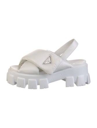Prada Leather Slingback Sandals