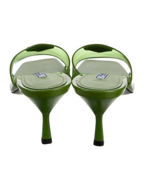 Prada PVC Leather Trim Embellishment Slides