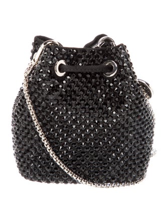 Prada Enameled Metal Triangle Bucket Bag