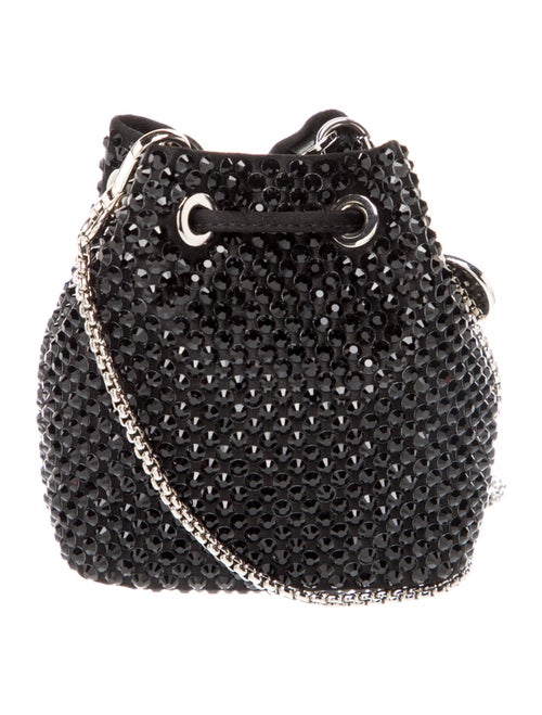 Prada Enameled Metal Triangle Bucket Bag