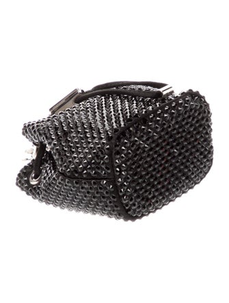 Prada Enameled Metal Triangle Bucket Bag